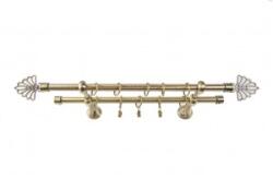 Sn Deco Group Galerie dubla metalica Evantai 19mm, bronz antic, 120 cm, prindere tavan, KIT COMPLET Suport draperie