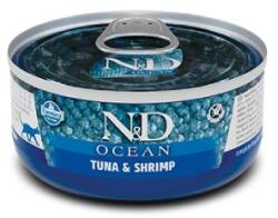 N&D Ocean Konzerv Tonhal és Garnélarák - 4x70 g