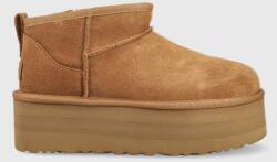 Ugg velúr hócipő W Classic Ultra Mini Platform - barna Női 36