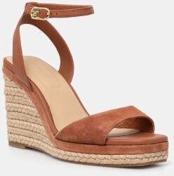 Tommy Hilfiger bőr szandál LEATHER & SUEDE HIGH WEDGE ESPAD barna, FW0FW08803 - barna Női 41