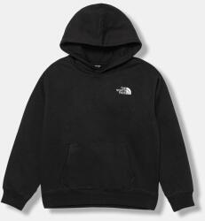 The North Face gyerek felső TEEN ESSENTIAL OVERSIZED HOODIE - fekete 116-119