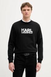 KARL LAGERFELD pamut melegítőfelső fekete, nyomott mintás, 553917.705091 - fekete S - answear - 32 990 Ft