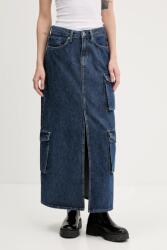 Karl Lagerfeld Jeans farmer szoknya sötétkék, maxi, egyenes, A3W12011 - sötétkék M