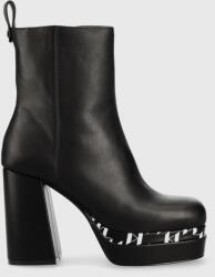 Karl Lagerfeld bőr csizma Strada fekete, női, magassarkú - fekete Női 39