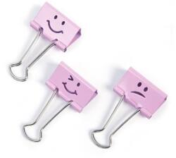 Rapesco Bindercsipesz, 19mm, "Fun", RAPESCO, világos rózsaszín, 20db/bliszt (1349) - nyomtassingyen