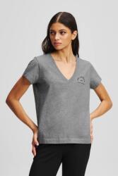 Karl Lagerfeld pamut póló - szürke M - answear - 22 190 Ft