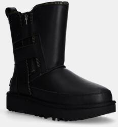UGG bőr hótaposó Classic Short Moto Boot - fekete Női 36