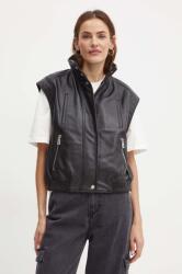 Pinko bőr mellény - fekete S