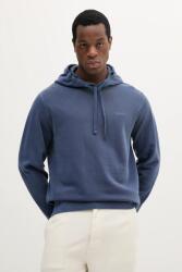 Gant pamut melegítőfelső sötétkék, sima, kapucnis, 2067035 - sötétkék XXXL