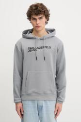 Karl Lagerfeld Jeans felső fekete, nyomott mintás, kapucnis, A2M20049 - szürke M