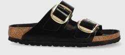 Birkenstock bőr papucs Arizona Big Buckle fekete, női, 1021476 - fekete Női 37