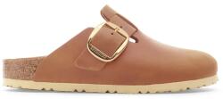 Birkenstock bőr papucs Boston Big Buckle - barna Női 40