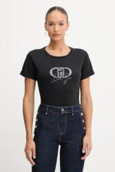 Liu Jo pamut póló fekete, TF5163. JS923 - fekete M