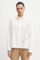 PINKO pamut ing női, galléros, fehér, relaxed, 104915 A2H0 - fehér L