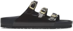 Birkenstock bőr papucs Florida D-Buckle Exq fekete, 1029385 - fekete Női 41