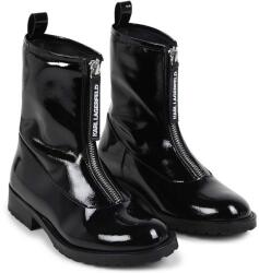 Karl Lagerfeld gyerek bokacsizma bőrből fekete, Z30305 - fekete 36