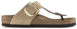 Birkenstock nubuk papucs Gizeh Big Buckle bézs, női, lapos talpú, 1024007 - bézs Női 38