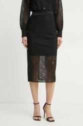Karl Lagerfeld szoknya fekete, midi, ceruza fazonú, 246W1202 - fekete 40