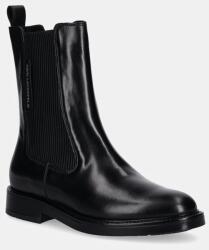 Karl Lagerfeld bőr bokacsizma BLAKE - fekete Női 36