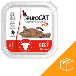Euro Pet Euro Cat Paté Alutálcás Macskaeledel (Marha) - 16x100 g