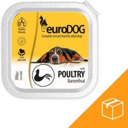 Euro Pet Euro Dog Alutálcás Kutyaeledel (Baromfi) - 9x300 g