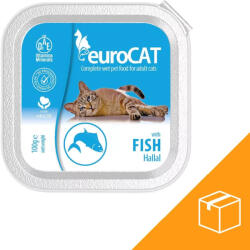 Euro Pet Euro Cat Alutálcás Macskaeledel (Hal) - 16x100 g