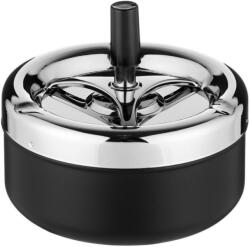 Angelo pörgős vihar hamutartó - 13 cm - fekete/króm (A-400270)