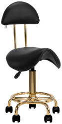 BeautyOne 6001-G háttámlás kozmetikai nyeregszék Szín: fekete