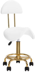 BeautyOne 6001-G háttámlás kozmetikai nyeregszék Szín: fehér
