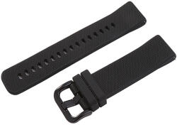  Műanyag okosóra szíj, gyorskioldós, fekete színű, normál hossz, 22mm (9318-9)