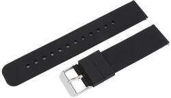  Műanyag okosóra szíj, gyorskioldós, fekete színű, normál hossz, 18mm (9328-8)