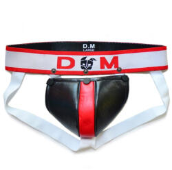BDSMaster Jockstrap Neo Dungeon - prémium fekete-piros jockstrap