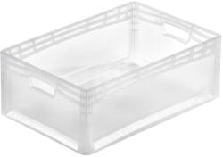 Bekuplast Lightline Euro láda, 600x400x220 mm alja és oldala zárt, Átlátszó (2265_000314_998001L)
