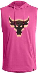 Under Armour Project Rock Férfi szabadidős cipzár nélküli pulcsi Under Armour PJT Q2 PAYOFF SL FLCE HD rózsaszín 1383302-686 - XL