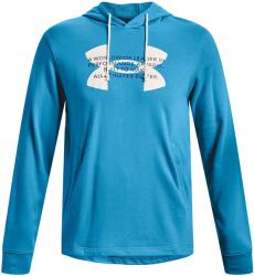 Under Armour Férfi sportos cipzár nélküli pulcsi Under Armour RIVAL TERRY LOGO HOODIE kék 1373382-419 - M