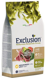 Exclusion Mediterraneo Monoprotein Noble Grain Adult Lamb Medium 12kg
