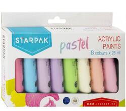 Starpak akrilfesték készlet - 8x25 ml - pasztell színek (IMO-SP-484978)