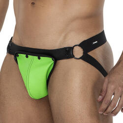 CUT4MEN Jockstrap Snap - fekete-zöld férfi alsónemű - pajkospajtas