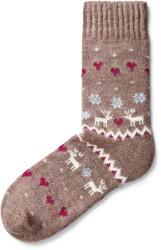 Vlnka Merino birkagyapjú zokni „rénszarvas szerelem barna méret 35-37