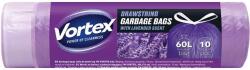 Vortex Szemeteszsák, zárószalagos, 60 l, 10 db, 60x70 cm, HDPE, 15 , VORTEX, levendula illattal (kht1262) - irodaszer