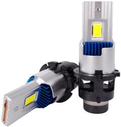 LEDtech D4S LED izzó CANBUS 6500K Jégfehér - Hideg fehér 5590 CSP LED autóba - D SERIES M60 6000 lm - 2db-os készlet ✔️ (D4S-LED-M60)