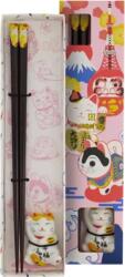  Evőpálcika Ajándékcsomag Tartóval, Lucky Cat C (Tokyo Design) (8719323502574)