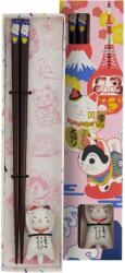  Evőpálcika Ajándékcsomag Tartóval, Lucky Cat D (Tokyo Design) (8719323502581)