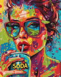 Ideyka Festés számok szerint - Lány szódával art_selena_ua 40 x 50 cm