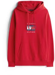 Tommy Hilfiger Linear Flag Graphic Hoodie S | Férfi | Kapucnis pulóverek | Piros | MW0MW41332XLD (MW0MW41332XLD)