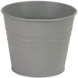 Bádog kaspó selyem-matt - szürke 17x15cm