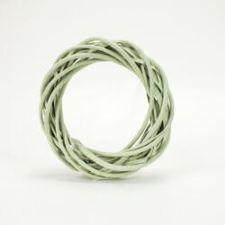  Vessző koszorú 25cm, pasztell zöld 0585