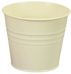 Bádog kaspó selyem-matt - krém 13x11cm