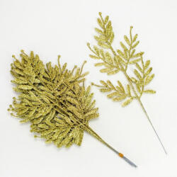  Csillámos ruszkusz arany 10db/cs - virágdekorációhoz és koszorúhoz