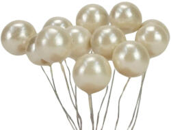  Krém gyöngyház bogyó nagy 12db/csomag - papelito